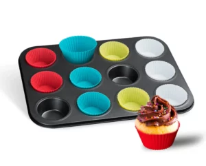 12 Cupcake Holder Non-Stick Carbon Steel Pan