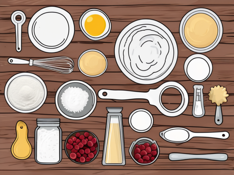 A set of baking ingredients on a wooden table. DIY Baking Kits: Your Path to Baking Bliss Unveiled!