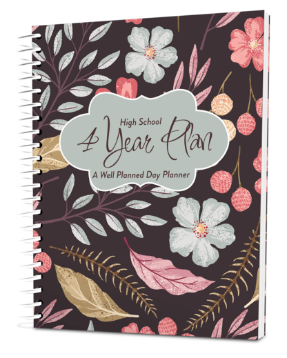 Well Planned Day: High School 4 Year Plan (2025-2029) - Apple Blossom