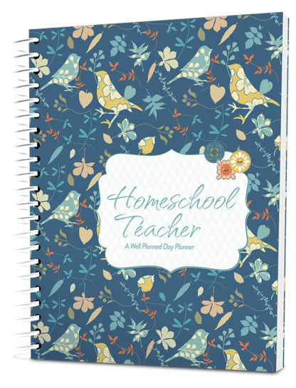 Well Planned Day: Homeschool Planner - Applique Portrait (3-4 Students)